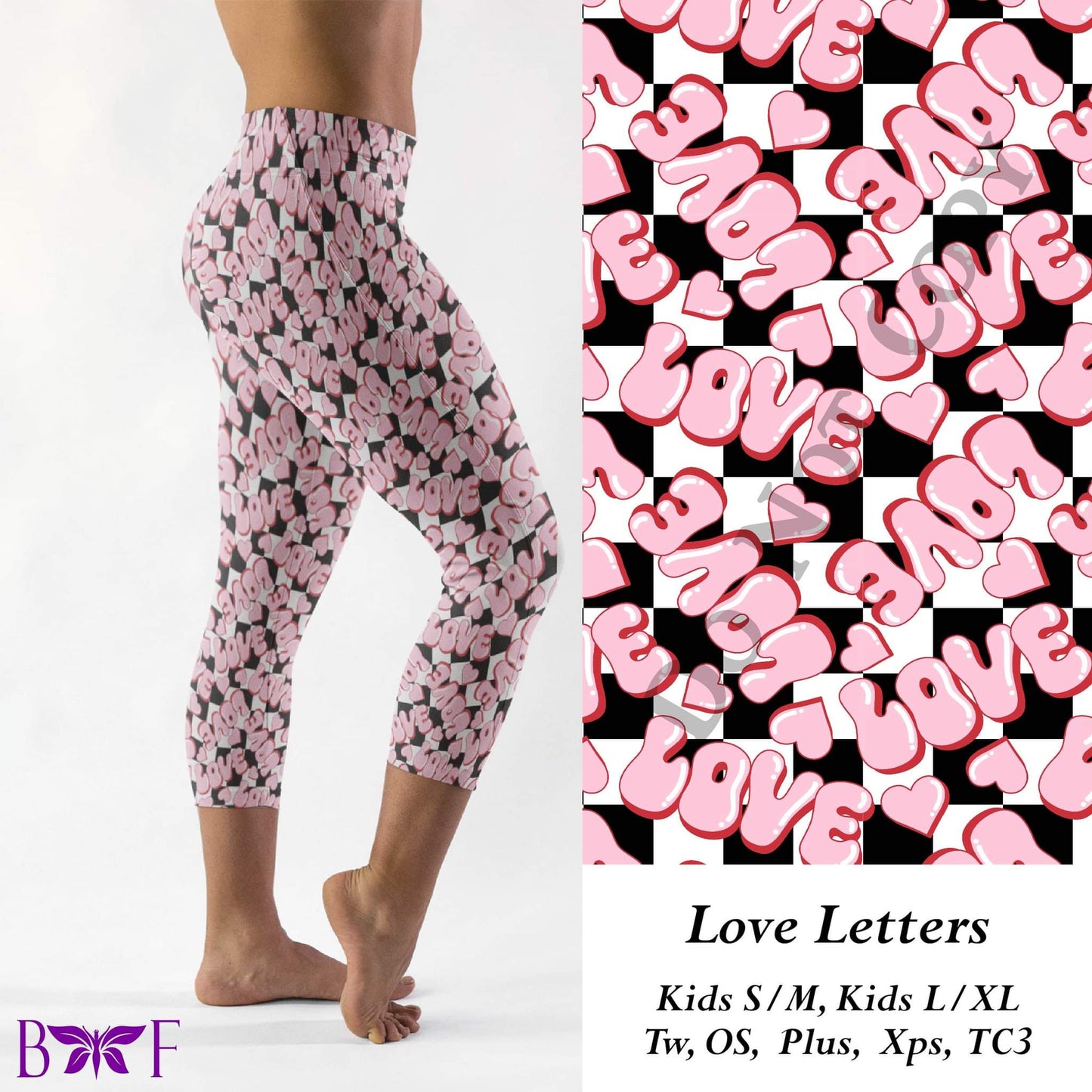 Love letters leggings with pockets