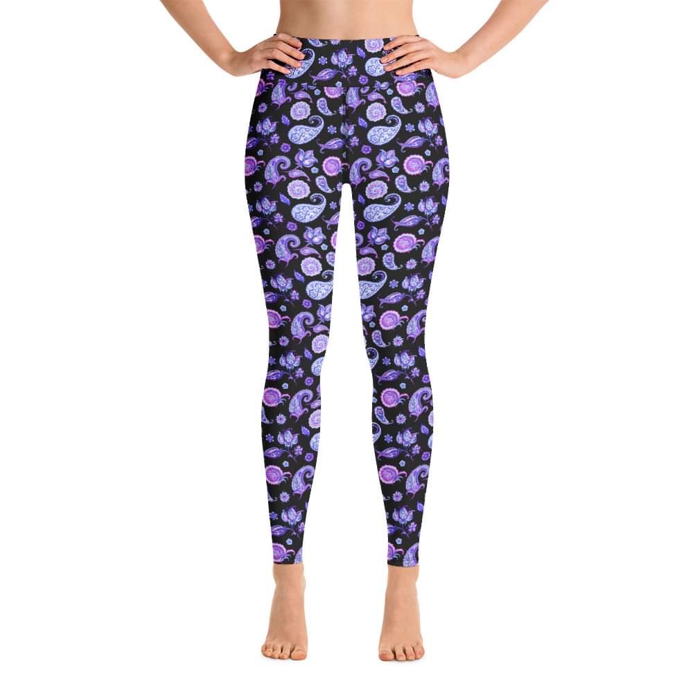 PURPLE PAISLEY legging jogger or capri