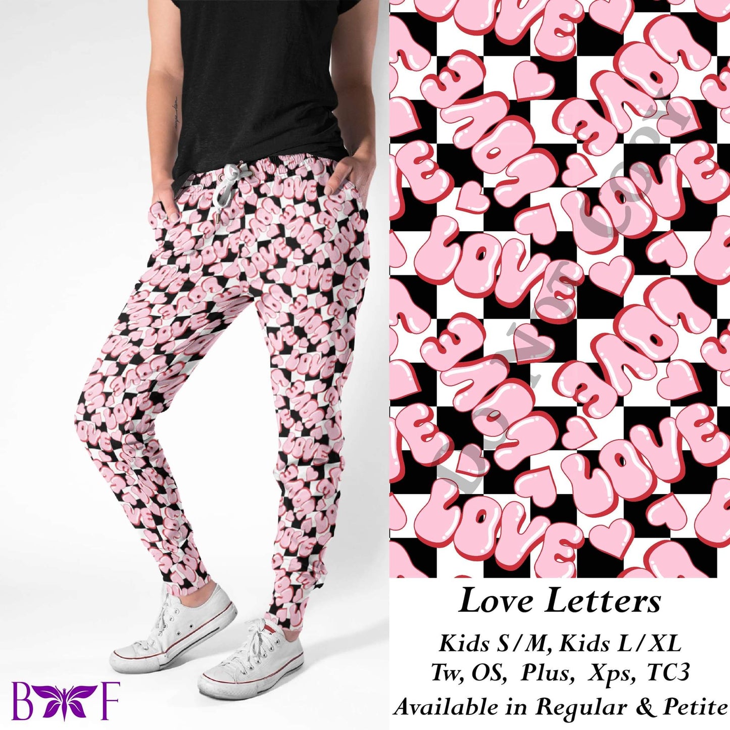 Love letters leggings with pockets