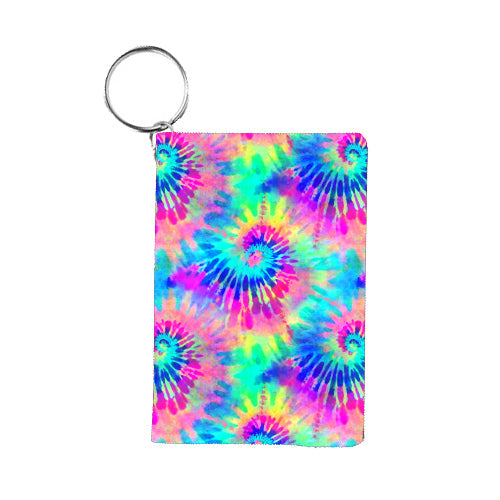 RTS - Summer Tie Dye Card Keychain